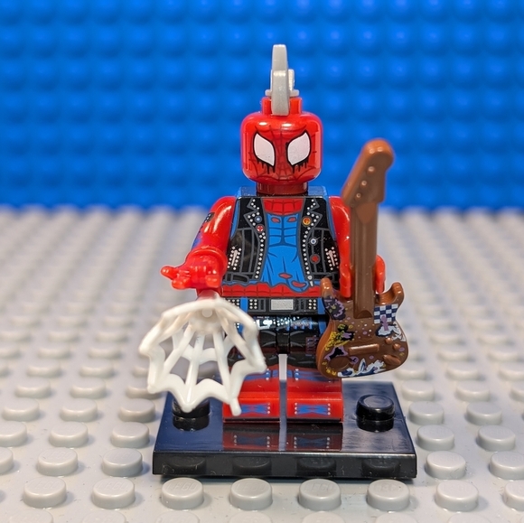 Spiderman Into the Spider-Verse Spider-punk Minifigure Building Block Toy - Picture 1 of 4